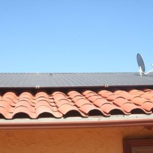 Roof with solar panels