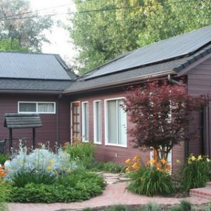 Solar panels on roof