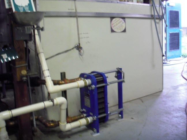 Warehouse with pumps for solar panels